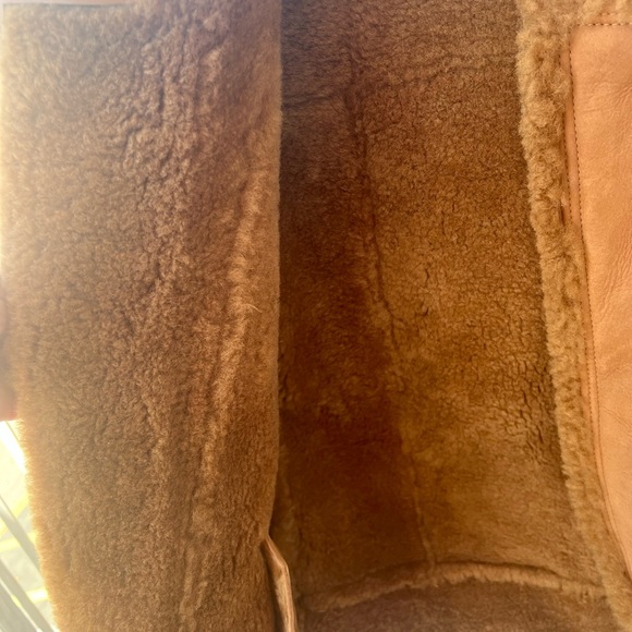 IRO SHEARLING LINED LEATHER/ SUEDE Women JACKET - Picture 9 of 11